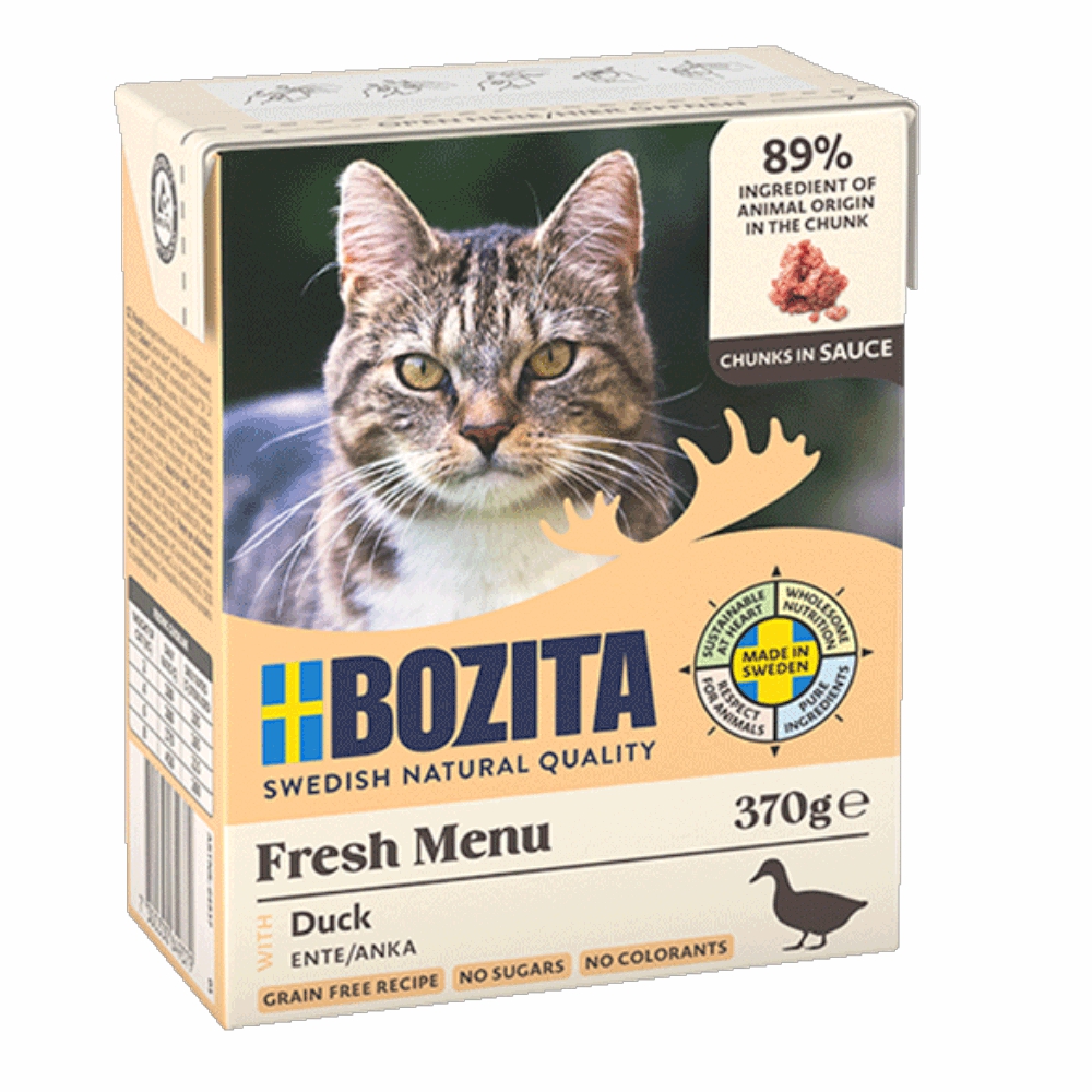 BOZITA dla kota kawałki w sosie z kaczką 370g